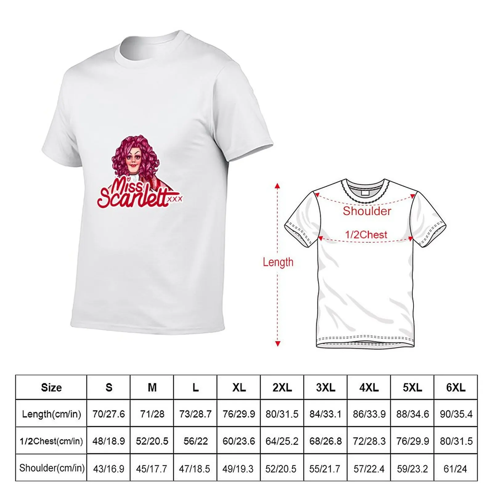 Miss Scarlett T-Shirt Summer Print Short Sleeve Tee
