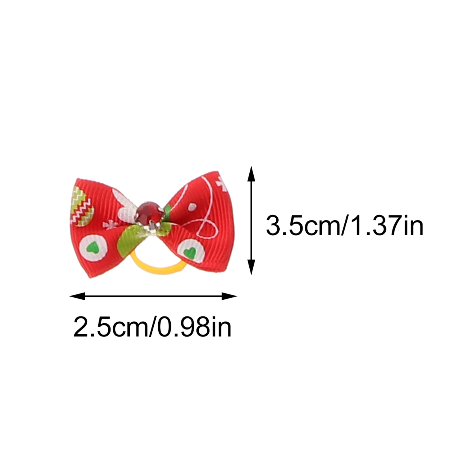 50Pcs Pet Dogs Christmas Hair Bows Puppy Hair Bow with Rubber Bands Christmas party decor Pet hairdress Supplies (losowy styl)