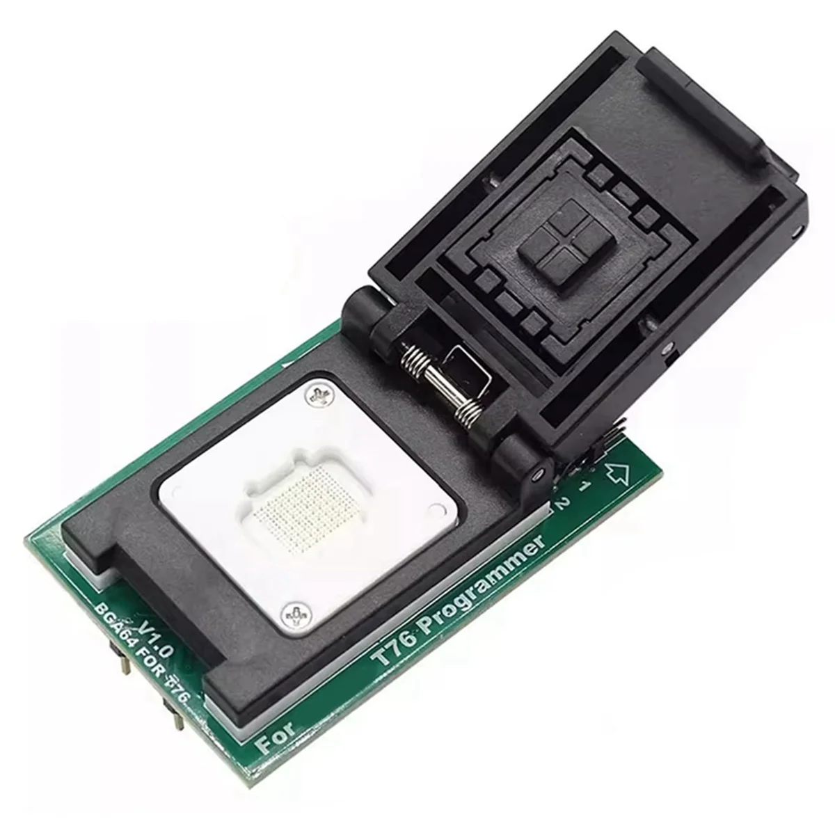 

2025+EMMC BGA64 Adapter IC Socket for T76 Programmer with Dual Head Spring-Loaded Test Probe Holder + Limit Frames