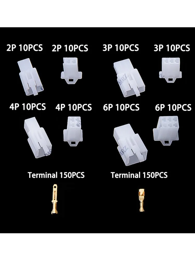 AliExpress NONE 380PCS 2.8 Plug Cable Terminal Plug Kits for Car Motocycle Bike 2.8mm Pitch 2 3 4 6 Pin Electrical Wire Connector Male Female