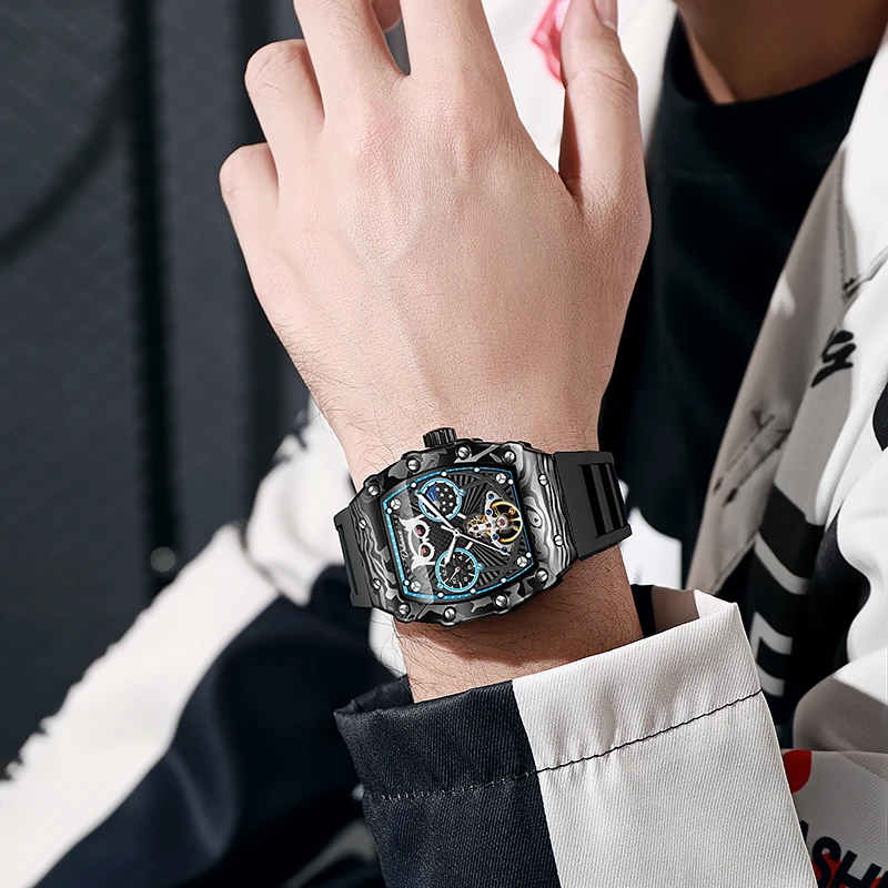 

New 2025 Men's Automatic Mechanical Watch, Trendy and Cool Multifunctional Wristwatch, Unique Watch, Luxury Watch