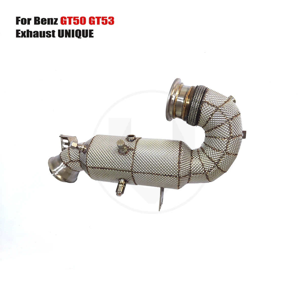 تصاميم فريدة من نوعها 2018+ Benz AMG gt43 gt50 gt53 3.0T ss304 لا يوجد محرك ضوء أنبوب عادم النازل مع عازل #2