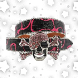 Good Looking Skull Rhinestone Women Belt Fashion Full Diamonds Versatile Waistband Clothing Accessories Luxury Senior Y2k Belt