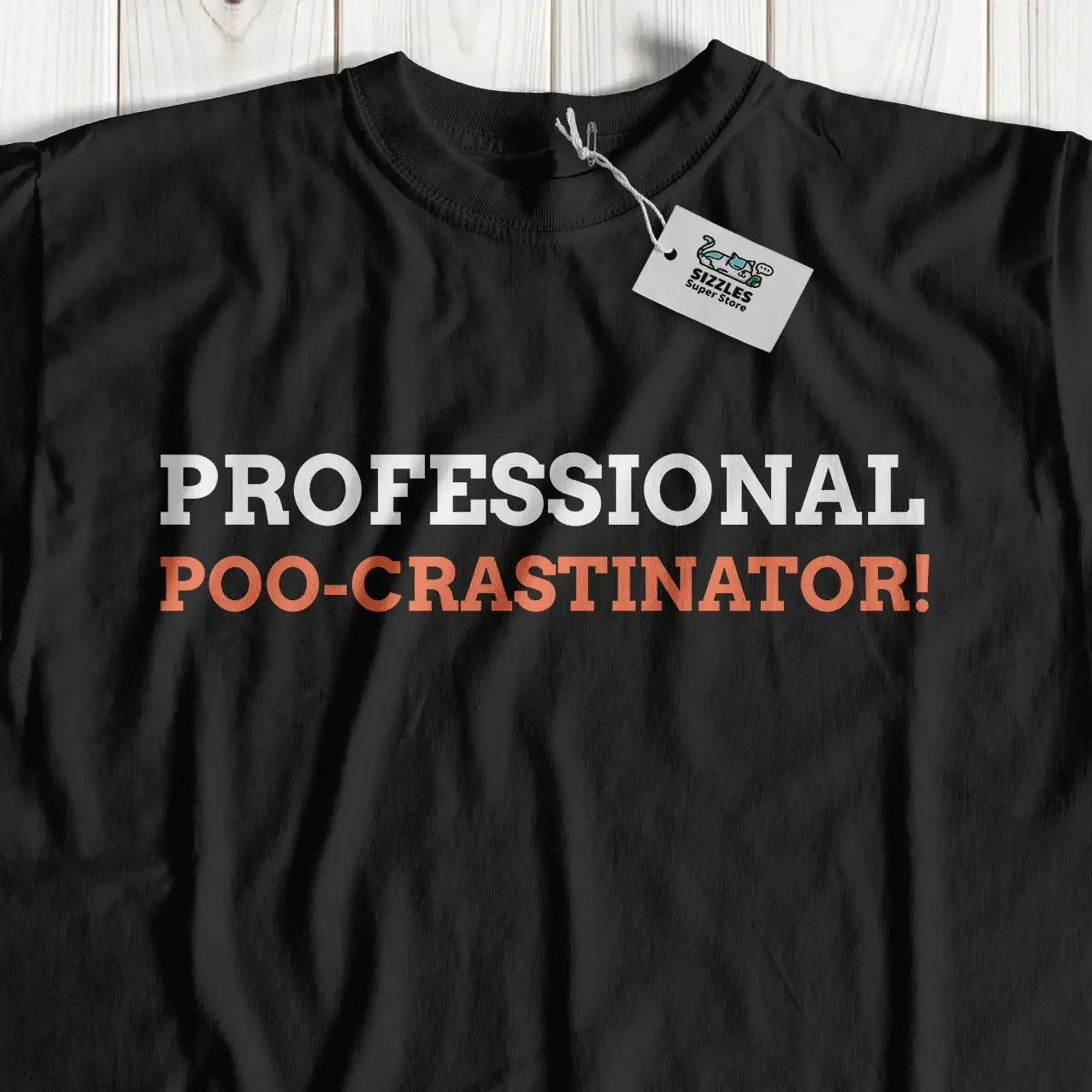 Professional Poo crastinator Funny Procrastinator T Shirt Sitting On The ToileT Ideas vintage Washed graphic designer clothes