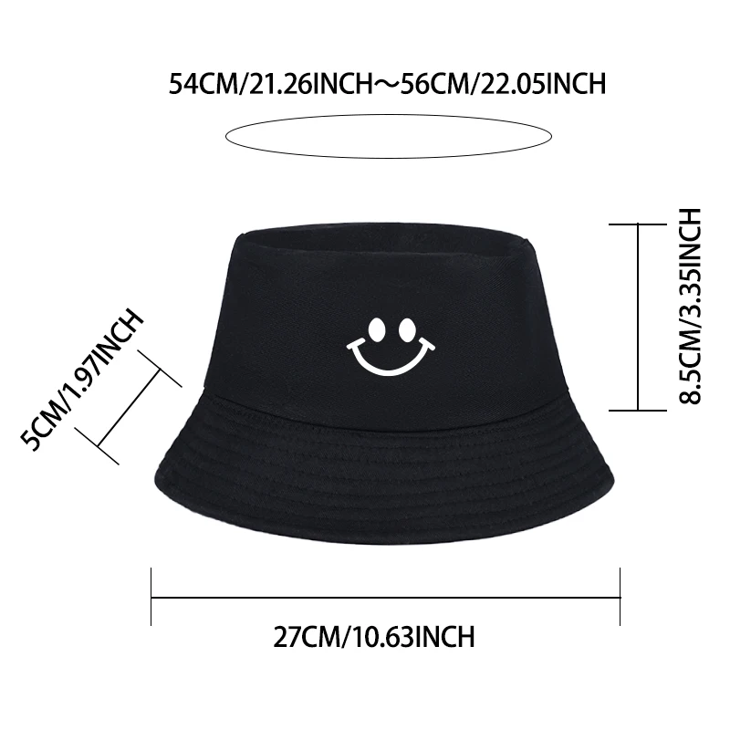 Smiley Face Fisherman's Hat for 2–6-Year-Olds: Cute, Foldable, UV-Protective Casual Beach Hat for Boys and Girls