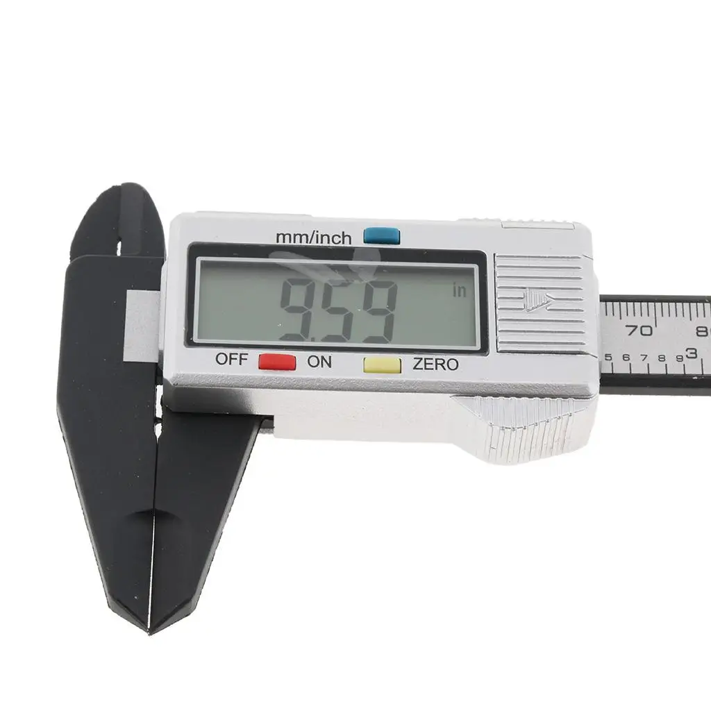 Calibro a corsoio digitale in plastica da 0-150 mm mm/pollici argento, durevole, leggero ed economico