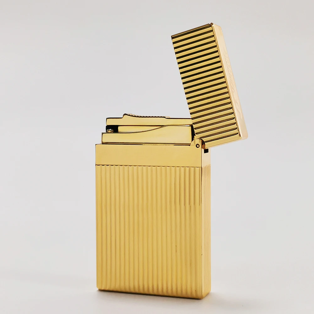 

Hot-Selling Metal Lighter Recharge Gas Engraved Vertical Grain Smoking Cigarette Tobacco Cool Gadgets Men Boy Father's gift