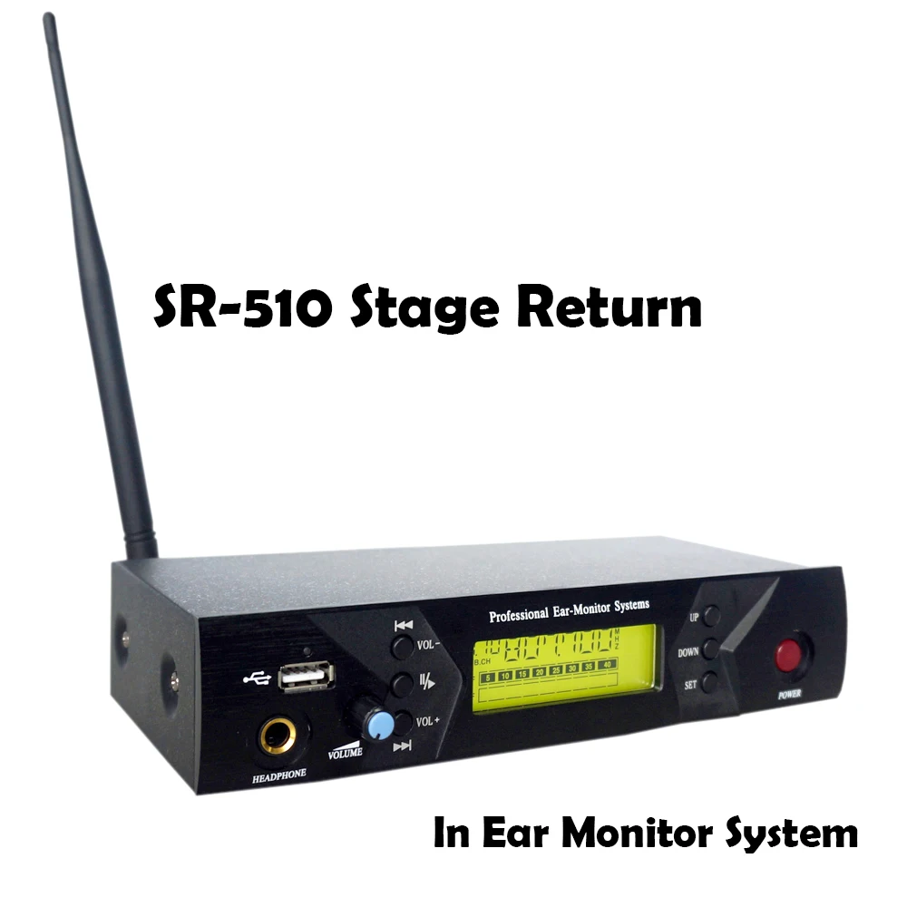 Leicozic-Sistema de Monitor de escenario inalámbrico SR510, 3 receptores, monitoreo de oído, retorno de escenario para cantante/altavoz Pro, equipo de Audio