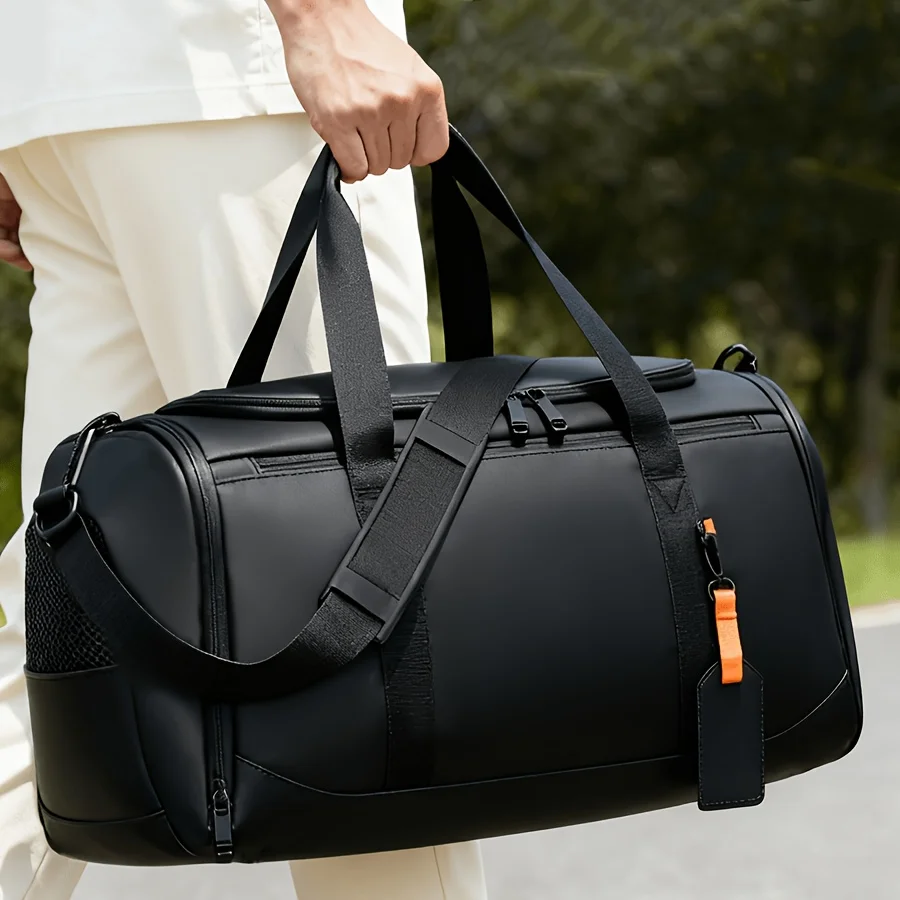 Large Capacity Travel Bag,Portable Overnight Duffel Bag,Sport Fitness Bag with Multiple Compartments And Shoe Compartment