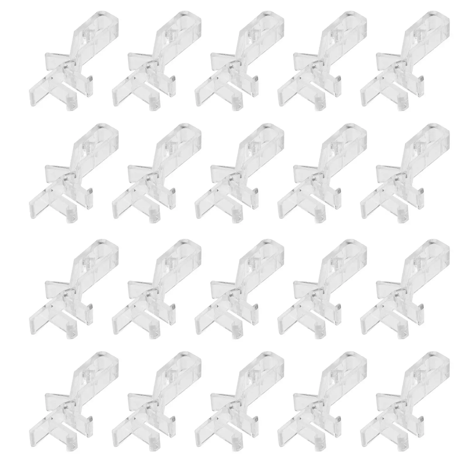 20Pcs Clear Plastic Valance Clips for Window Blinds Curtain Panels Hidden Valance Cover Clips Lightweight Strong Easy to Use