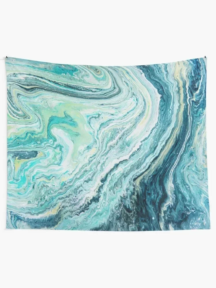 Colour Spill - Ocean Topography Tapestry Decorations For Your Bedroom Cute Room Decor Room Decor Cute Home Supplies Tapestry