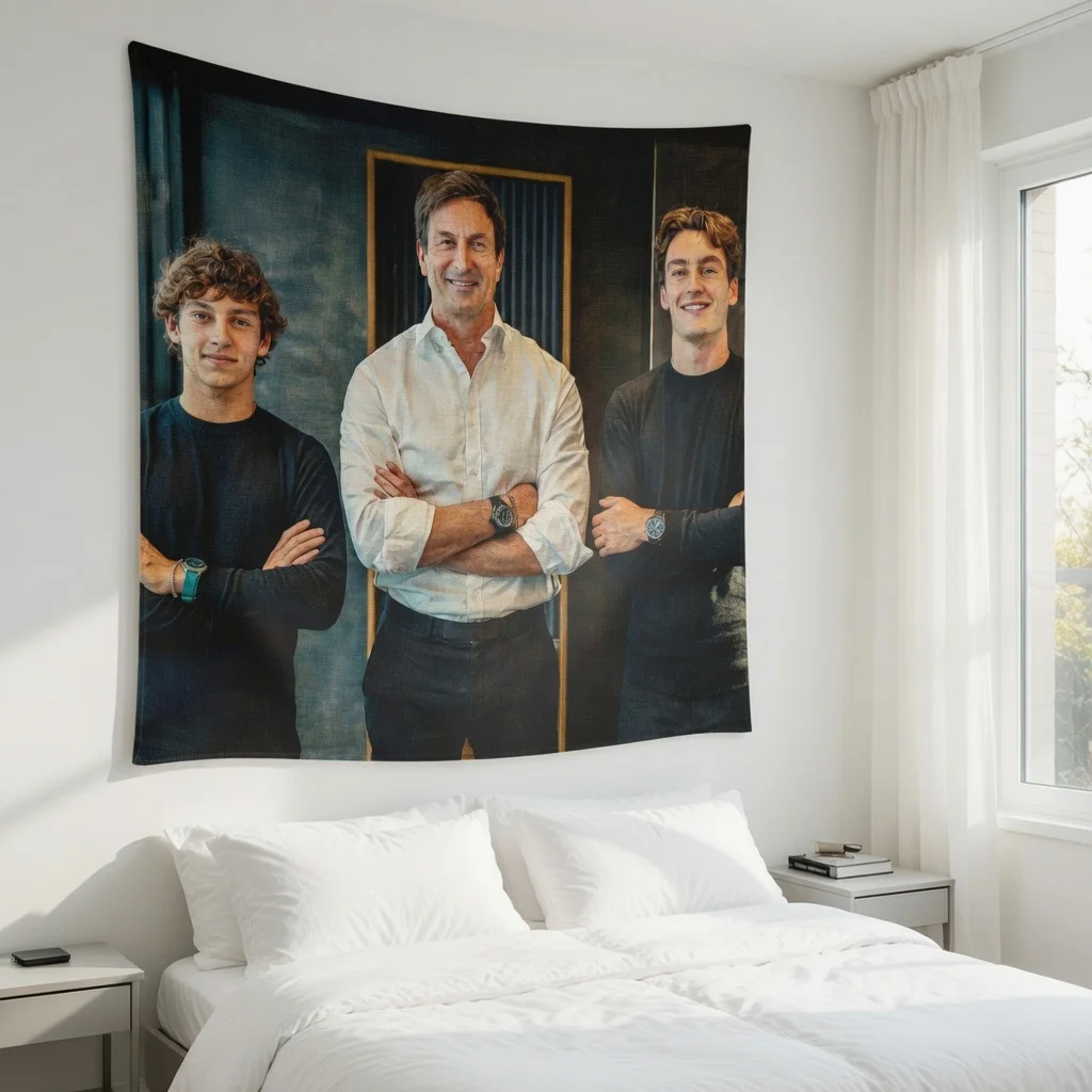 Famous Racing Team Principal and Pilots Tapestry Flat Print Aesthetic Room Decor for Teen Boy Dorm Living Room Hanging