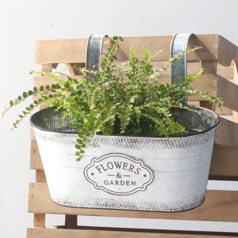 

Hanging Flowers Pots Metal Iron Bucket Flowers Pots Metal Bucket Flowers Basket Iron Bucket Indoor Outdoor Decorations