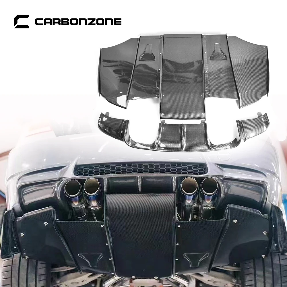 Real Carbon Fiber Rear Diffuser Baseboard Diffuser 2006- Car Accessories for BMW M3 E92 Varis Style Body Kit