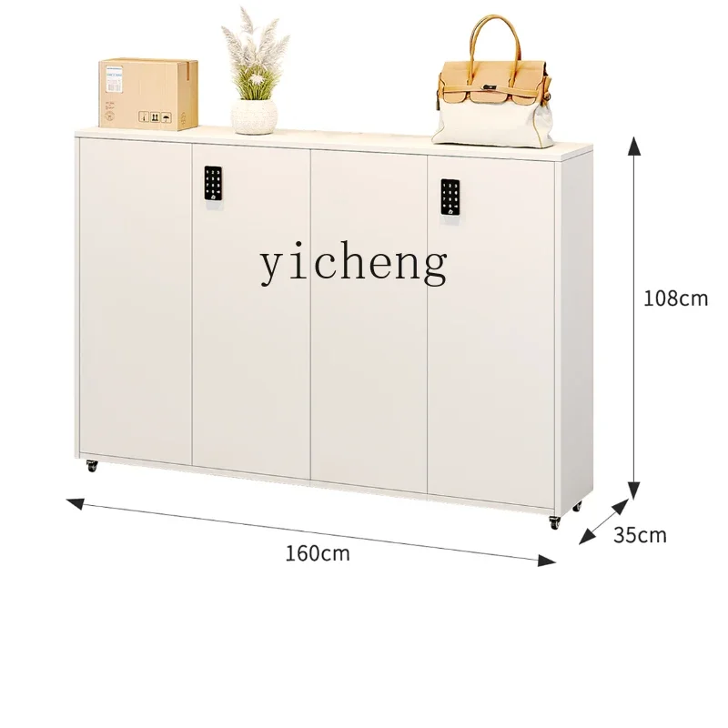 

Tqh Household Shoe Cabinet Door outside Corridor Shoe Rack Entry Door outside Corridor Shoes Storage Cabinet with Lock