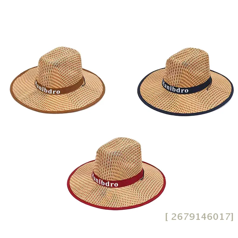 {YY26} Outdoor Fishing Breathable Straw Hat Unisex Western Cowboy Summer Beach Sun Protection Hat For Construction Sites〔YY26〕