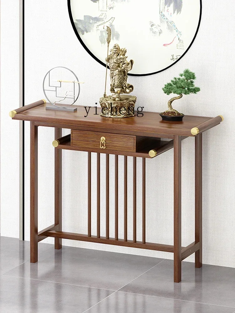 new Chinese entrance table ultra-narrow entrance table light luxury   entrance cabinet against the wall