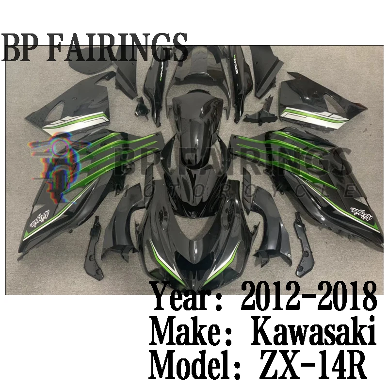 ABS Fairings Kit For Kawasaki ZX-14R ZZR1400 2012 2013 2014 2015 2016 2017 2018 2019 Bodywork Set Black Green