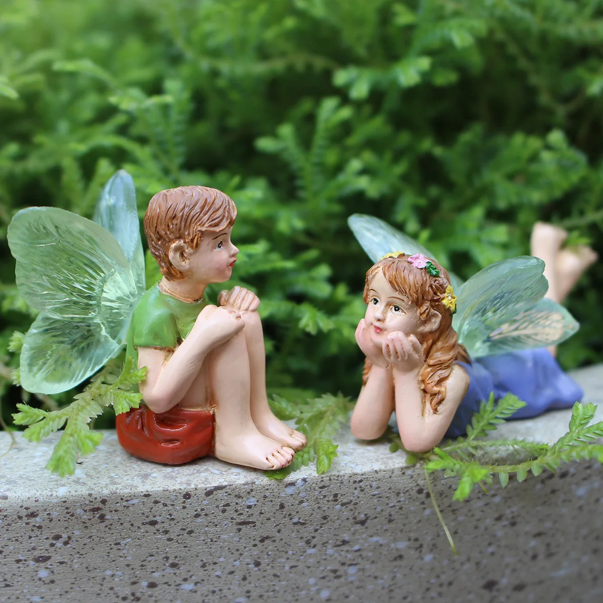 

Couple Fairy Garden Statue Set - Romantic Outdoor Decor for Patio & Balcony‌