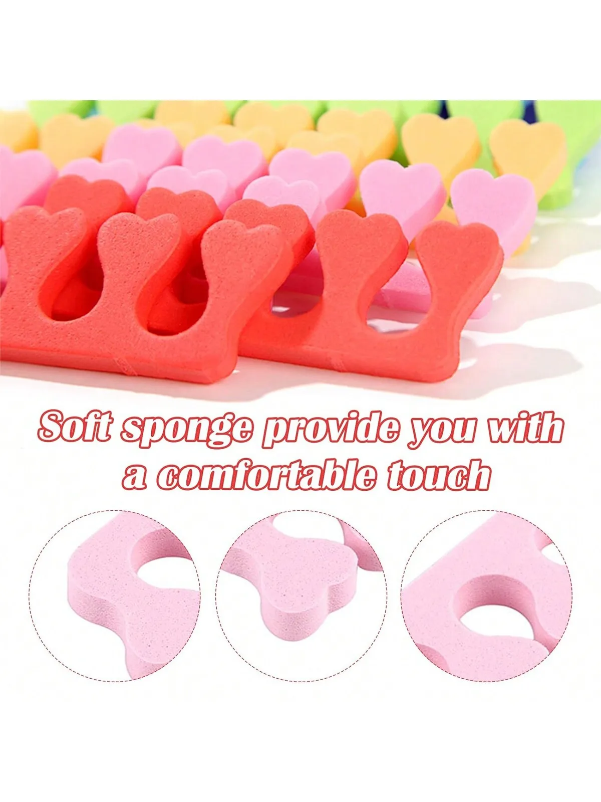 Multicolour Nail Art Toe Separators Finger Separators Sponge Soft UV Gel Polish Beauty Tools Manicure Pedicure Pack Nail Kits