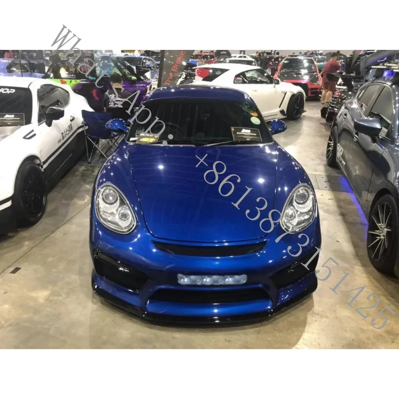 

Suitable Cayman 987.2 2009-2012 SAAR Carbon Fiber GT4 Style Front Bumper Front Splitter