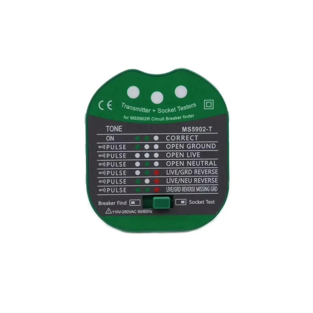 MS5902 Circuit Breaker Finder Fuse Socket Tester Automatic Multifunctional Wire Tracker With Flashlight US EU UK Plug