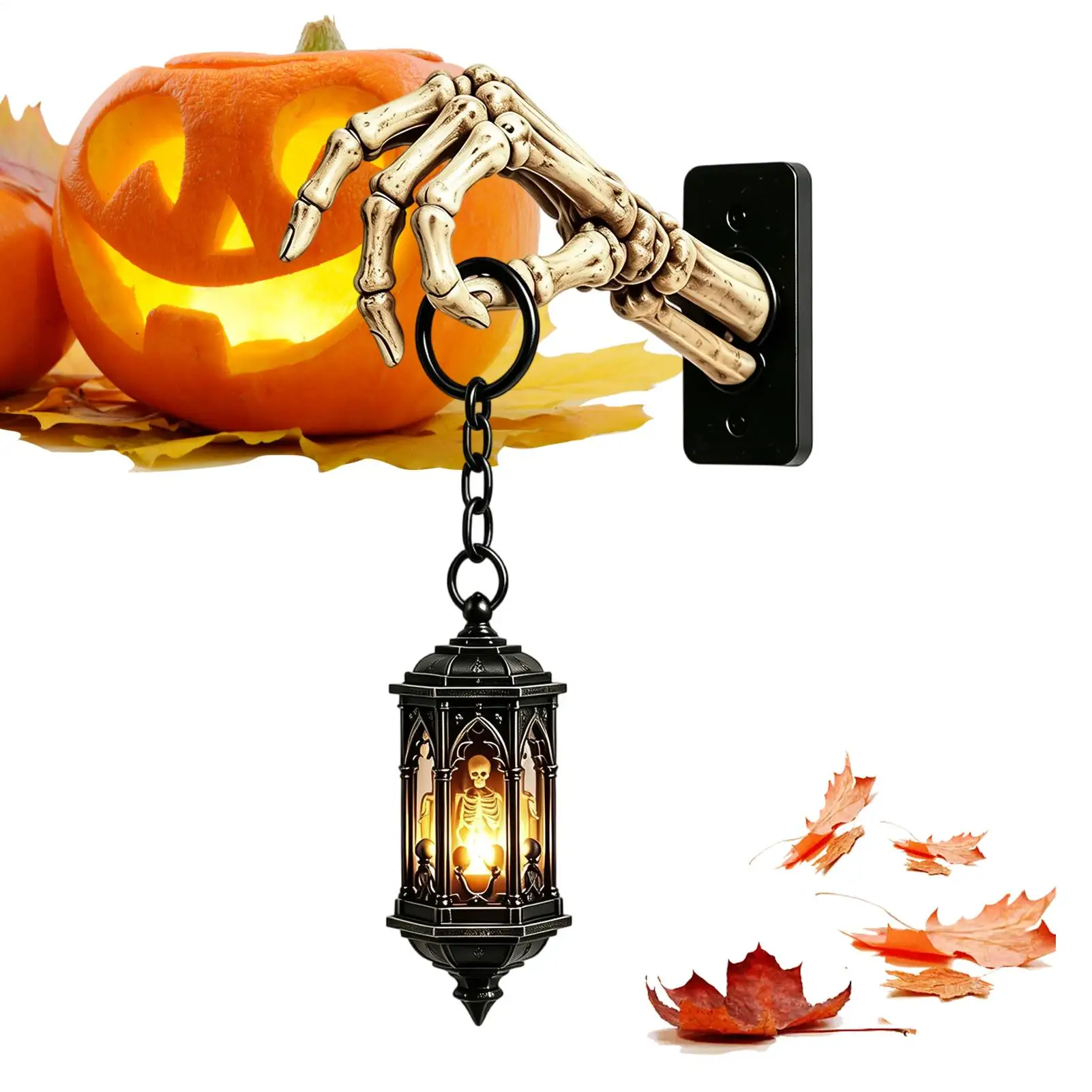 Library Lantern Bookshelf Skeleton Hand Wireless Bookcase Lantern LED Bookcase Light For Kids Teens Adults Students Readers