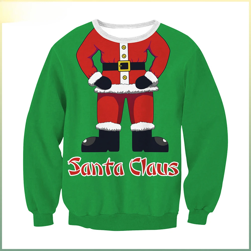 Christmas Men Women Hoodie 3d Santa Print Pullover Sweatshirt Spring Long Sleeve Oversized Clothing Fashion Street Sportshirt