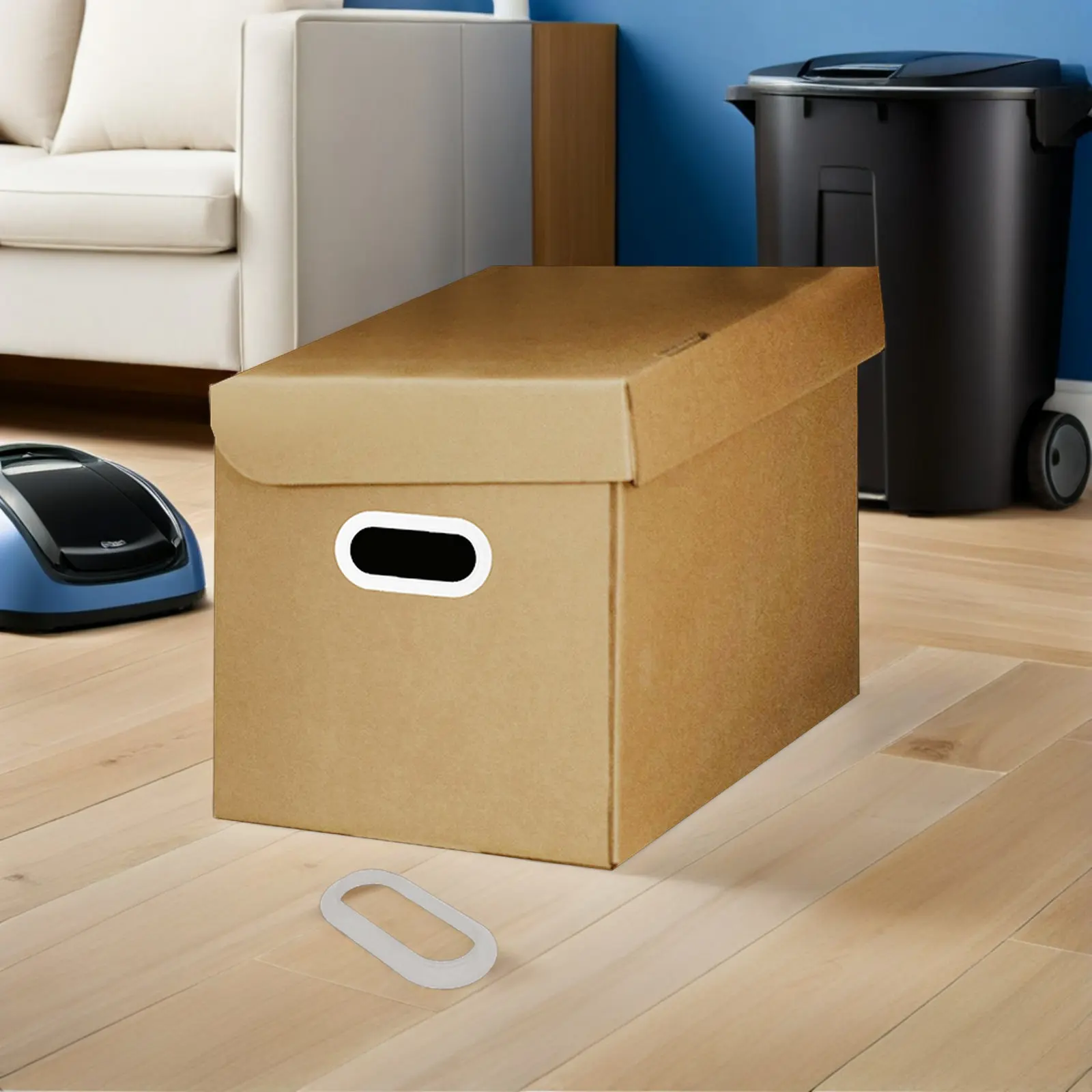 10Pcs Plastic Cardboard Box Handles Buckle Design Easy Attach Carry Straps for Moving Storage Bins Organizers Cube