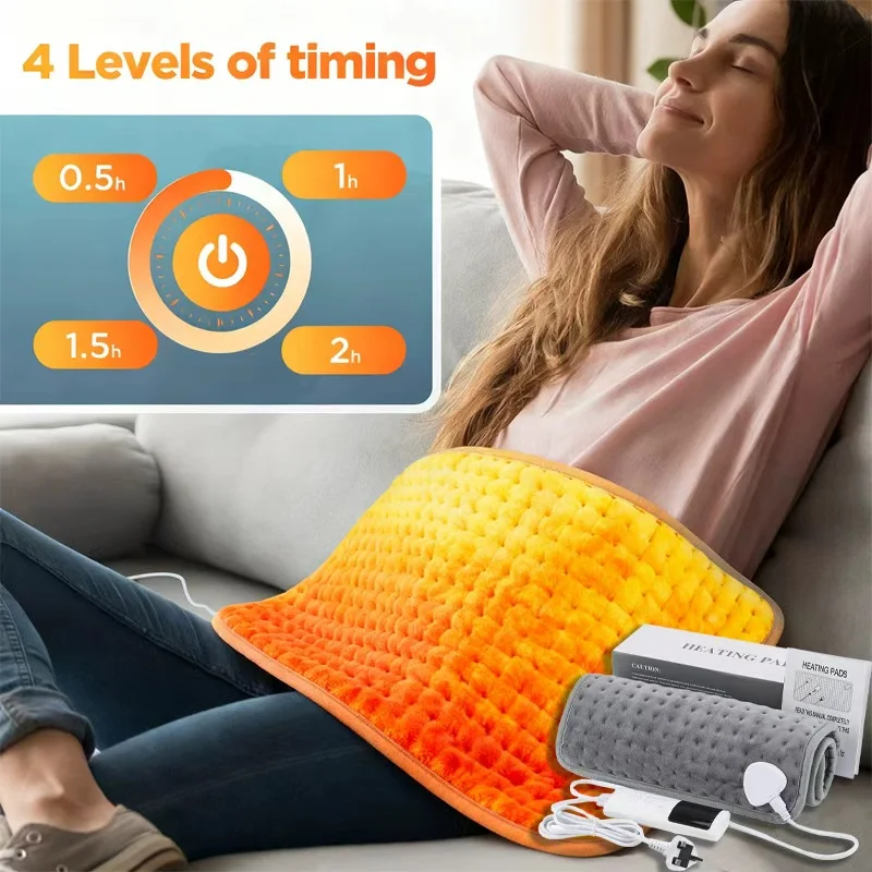 30x60cm Electric Blanket 9 Levels Hot Compress Pad for Legs Back Timing Warmer Adjustment Temperature Fast Heating Thermal Mat