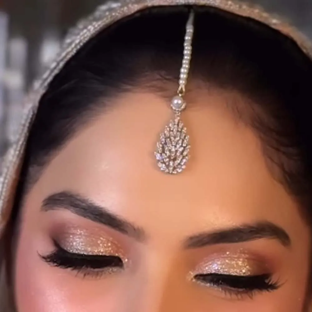 Elegant Pearl Forehead Chain Indian Jewelry Headband
