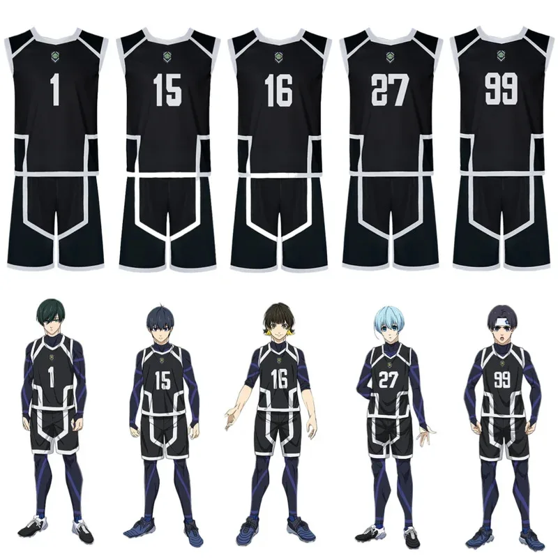 

Anime Blue Lock Isagi Yoichi Cosplay Costumes Bachira Meguru Football Jersey Rin Itoshi Soccer Uniform Nanase Nijirou Jerseys
