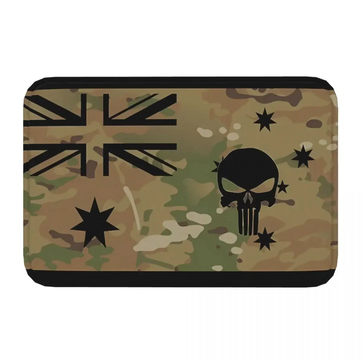 Multicam Military Trout Camo Non-slip Doormat Australian Flag Skull Carpet Bath Kitchen Mat Welcome Home Decor