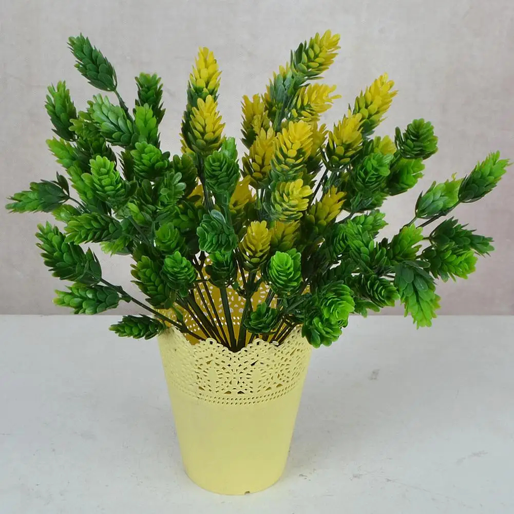 Realistic Looking Artificial Flower Bundle Featuring Pine Cones and Heather for Year-Round Outdoor and Indoor Decor Applications