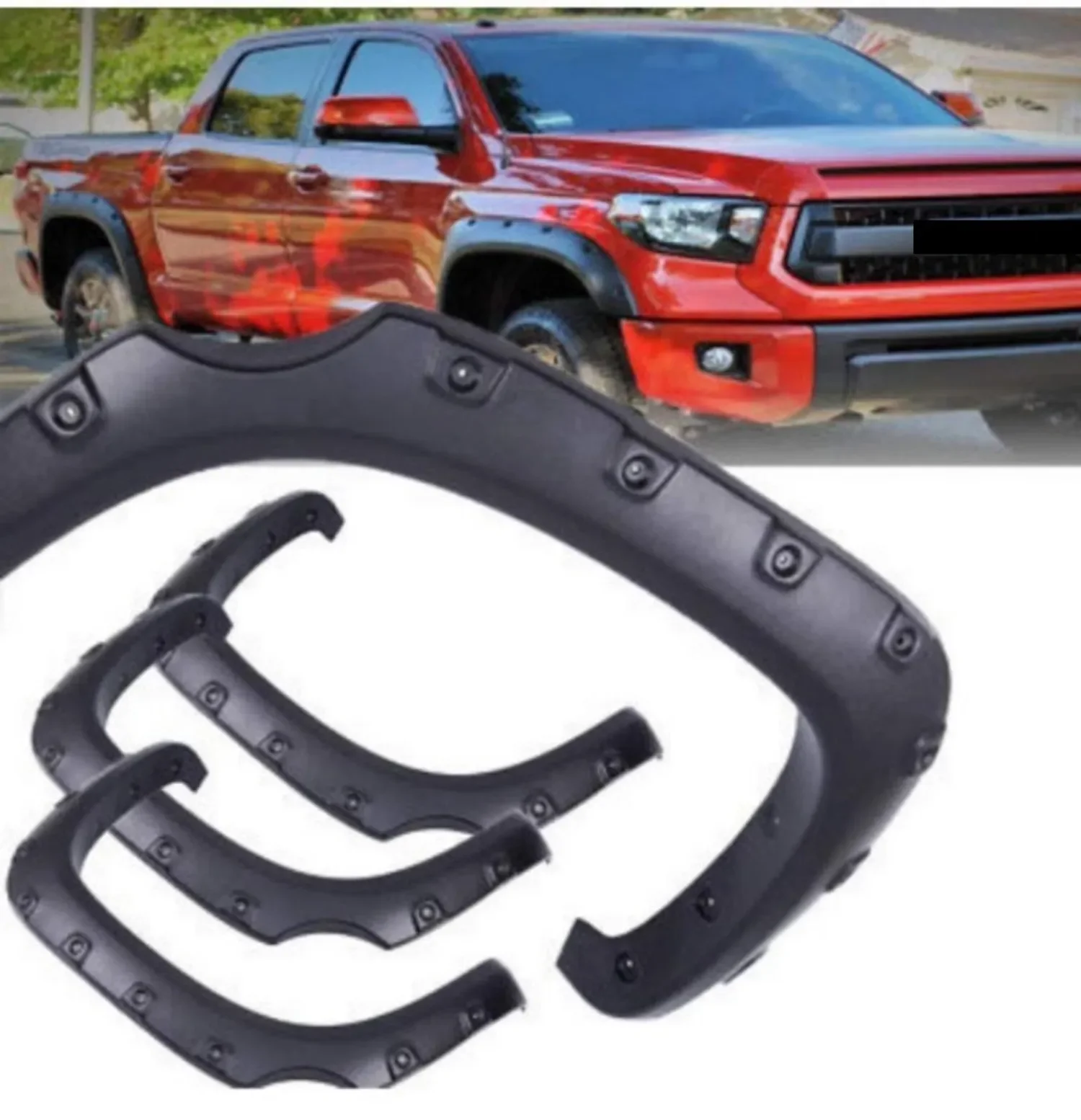 Car Fender Flares Arch Wheel Eyebrow Protector Mudguard Sticker for Toyota Tundra 14-20