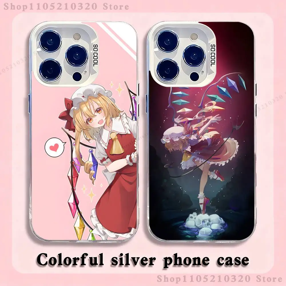 

TouHou P-Project F-Flandre Phone Case For iPhone 17,16,15,14,13,12,X,8,Pro,Max,Plus,E,SE4,Air,Mini White IMD Matte