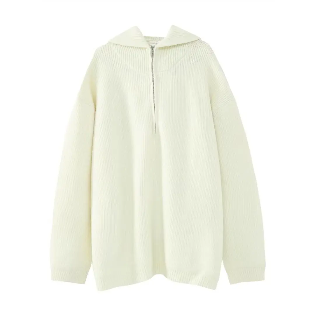 

Men's Thiened Hoodie Knitted Sweater Deer Velvet Autumn Winter Zipper Closure Casual Comfortable Polyester Fiber Base Layer