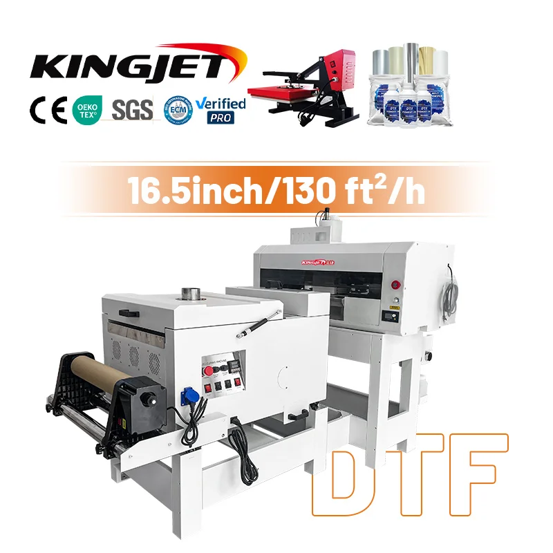 

Kingjet Pet Film Dtf Printer Set Xp600 I3200 t Shirt Dtg 30cm A3 2 Heads Printing Machine A2 A3 Large Dtf Printer