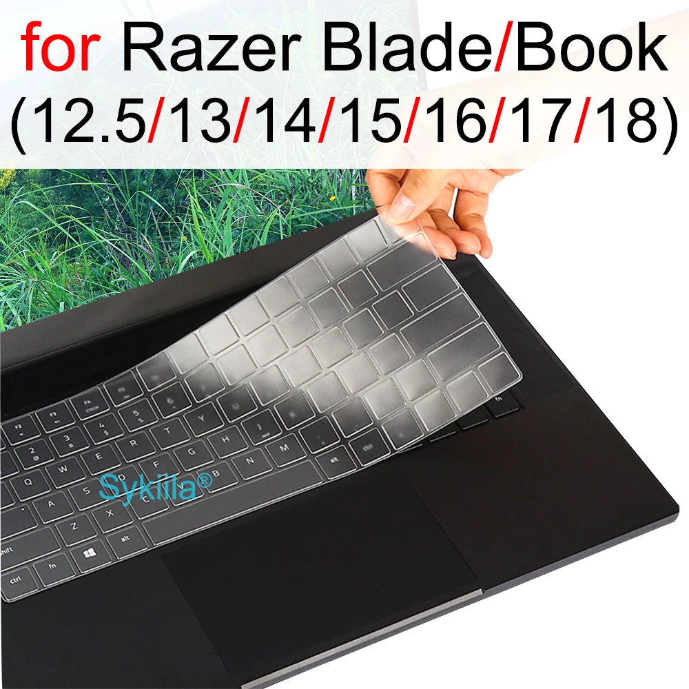 Keyboard Cover for Razer Blade 15 16 17 18 Pro Stealth Book 13 14 RZ09 Silicone Protector Skin Case 2025 2023 2022 2021
