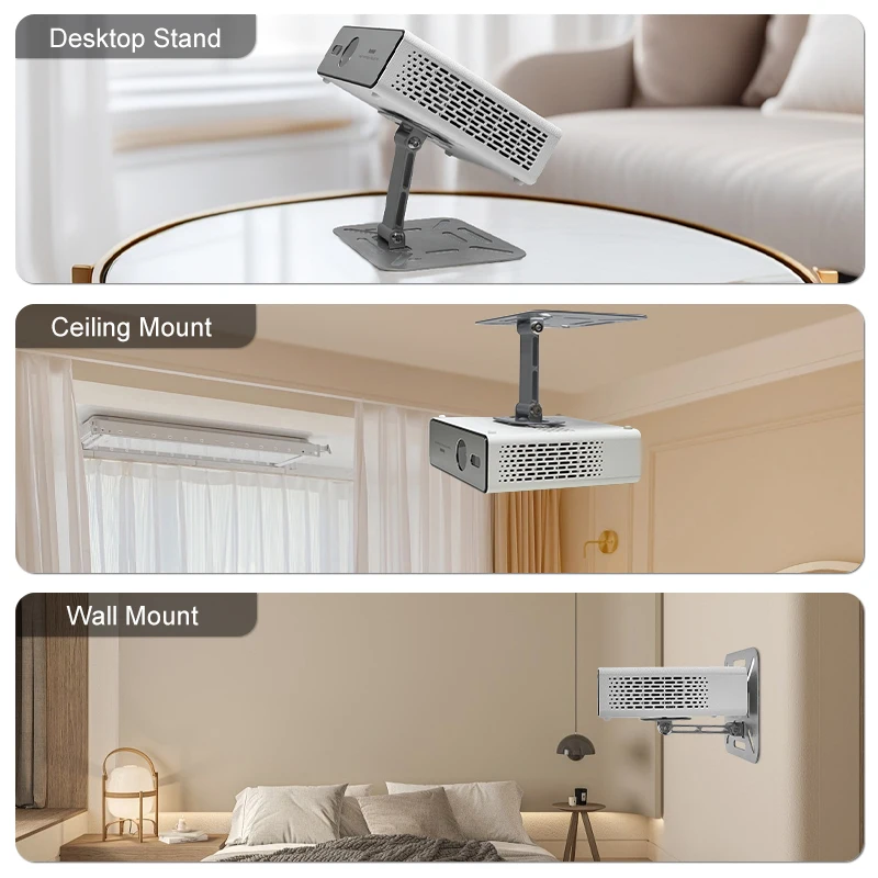 Jenovox قوس جهاز عرض متعدد الوظائف للتعليق على السقف/حامل على الحائط/دعامة حامل سطح المكتب لجهاز عرض M5000 الصغير