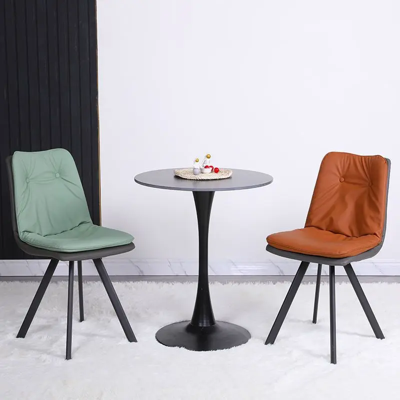 

Backrest Dining Chair Restaurant Modern Simple Household Desk Backrest Chair Simple Makeup Chair Wrought Iron Dining