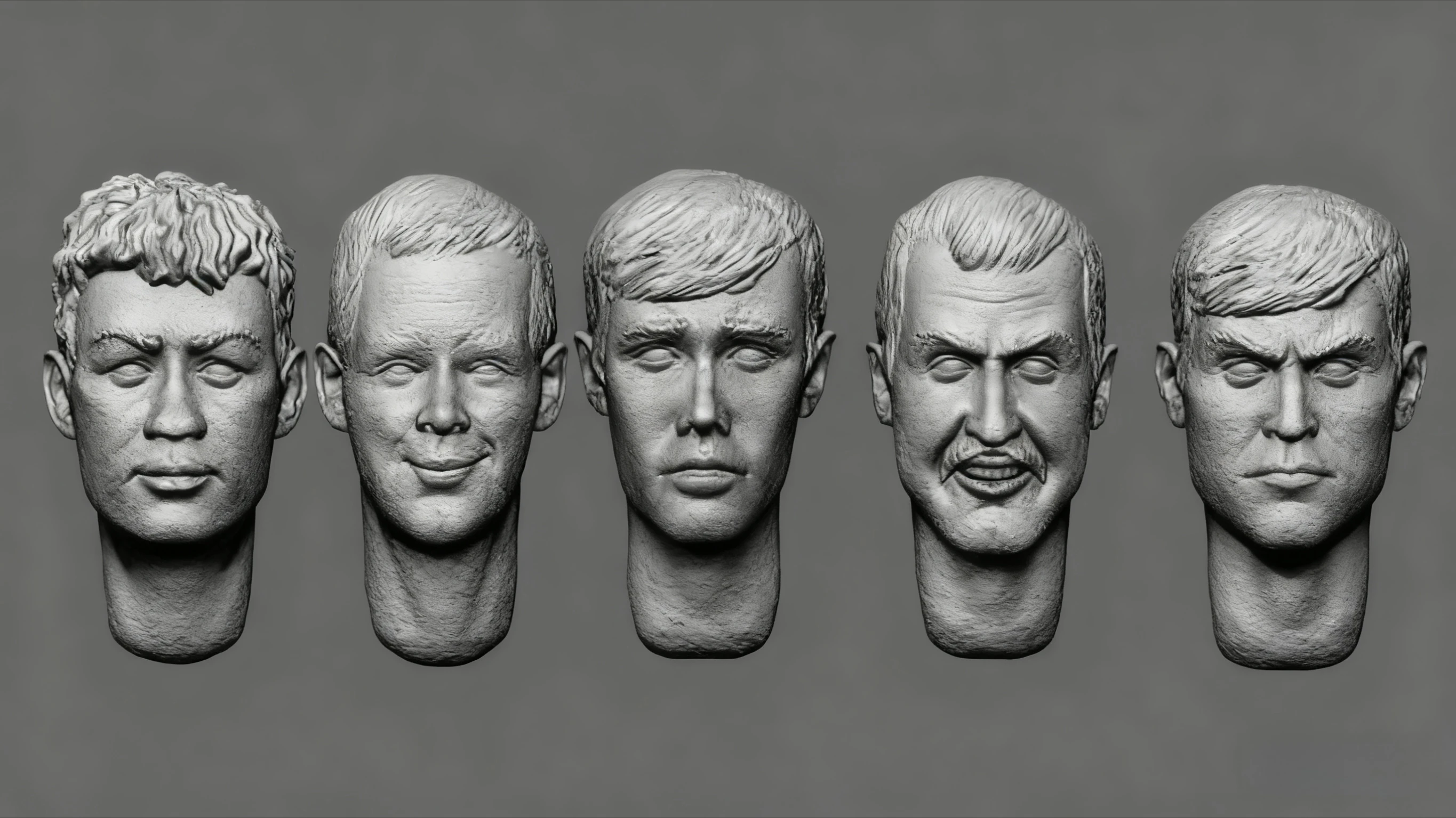 

1/35 Resin Model Assembly Kit with 5 Replacement Parts for Human Heads (unpainted)356070