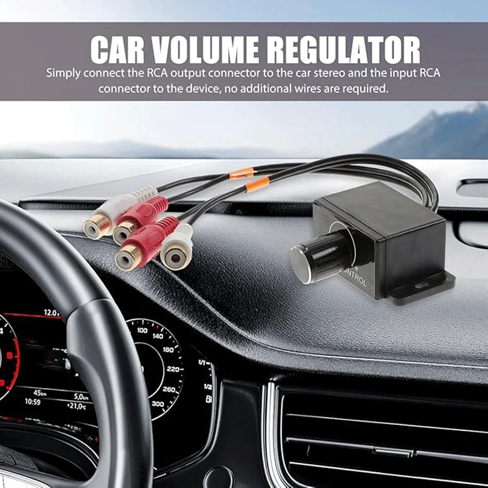 Car Audio Rca Volume Controller Inline Audio Remote Level Control for Bass Gain Adjustment Knob For Car Stereo Amplifier