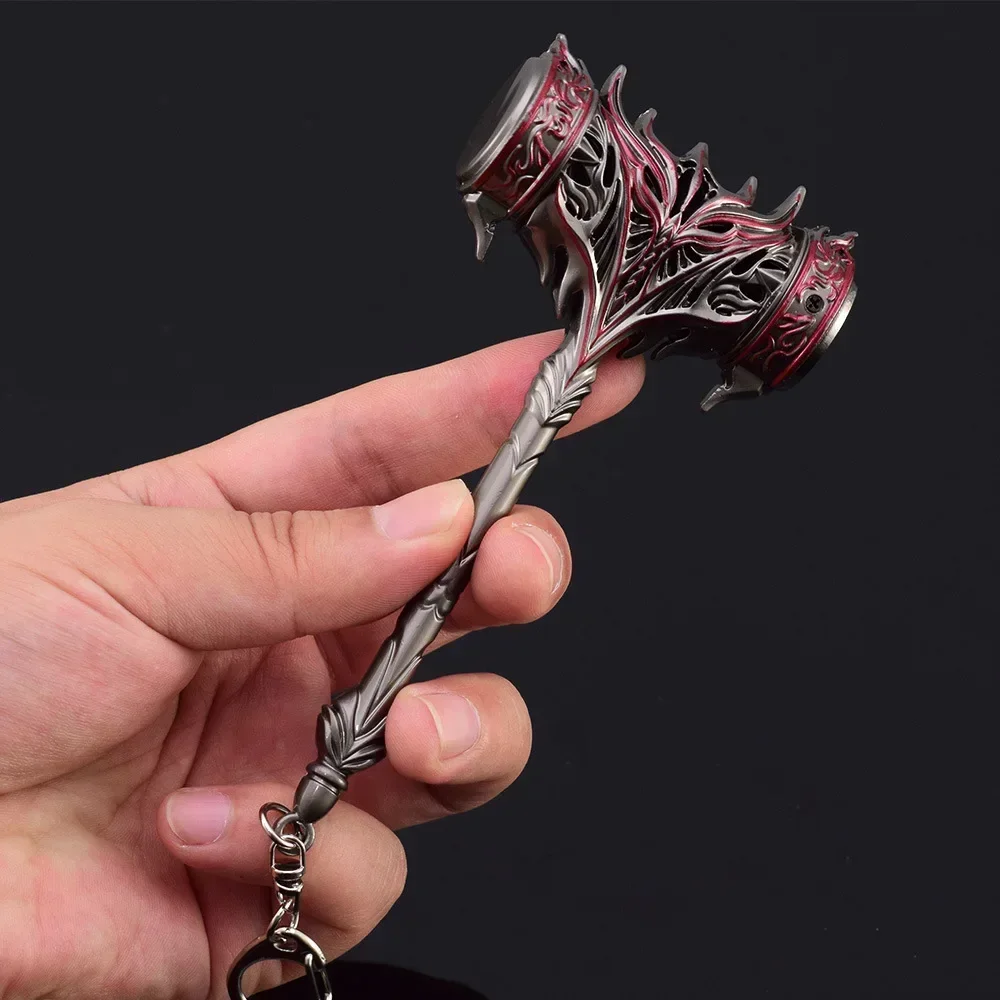 Douluo Continent Anime Peripherals Haotian Hammer Weapon Prop Model 13CM Craft Decoration Cosplay Martial Arts Weapons Toys