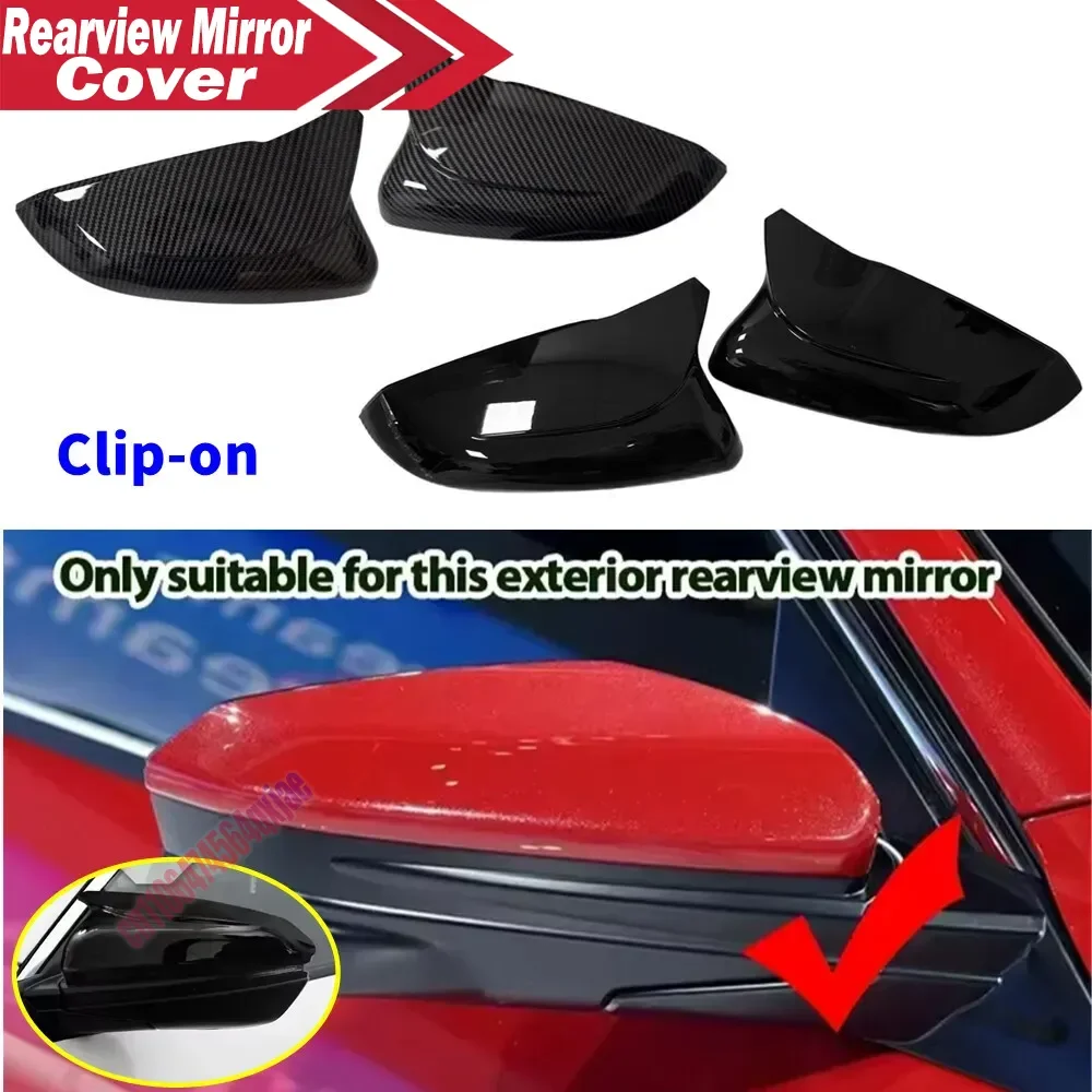 For Honda Civic 2016-2021 ABS Car Rearview Side Mirror Cover Wing Cap Exterior Door Housing Trim Replacement Parts