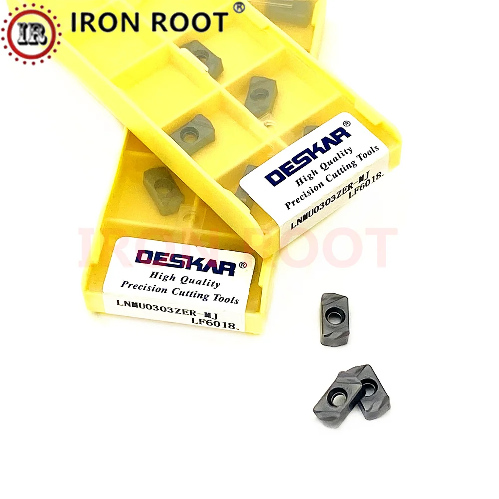 

DESKAR Indexable Milling Insert LNMU0303ZER-MJ LF6018 Carbide Inserts Lathe Machining Milling Tool Lathe Cutting Insert For EXN