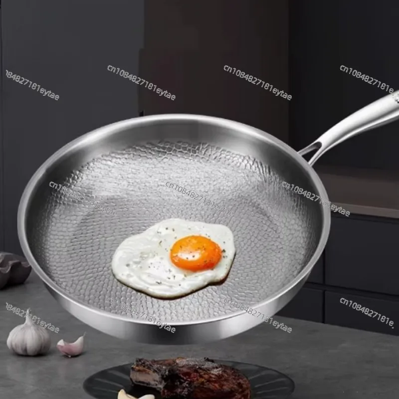 Pure Titanium Skillet Non-stick Fish Scale Hammer Pattern Titanium Cooking Pans