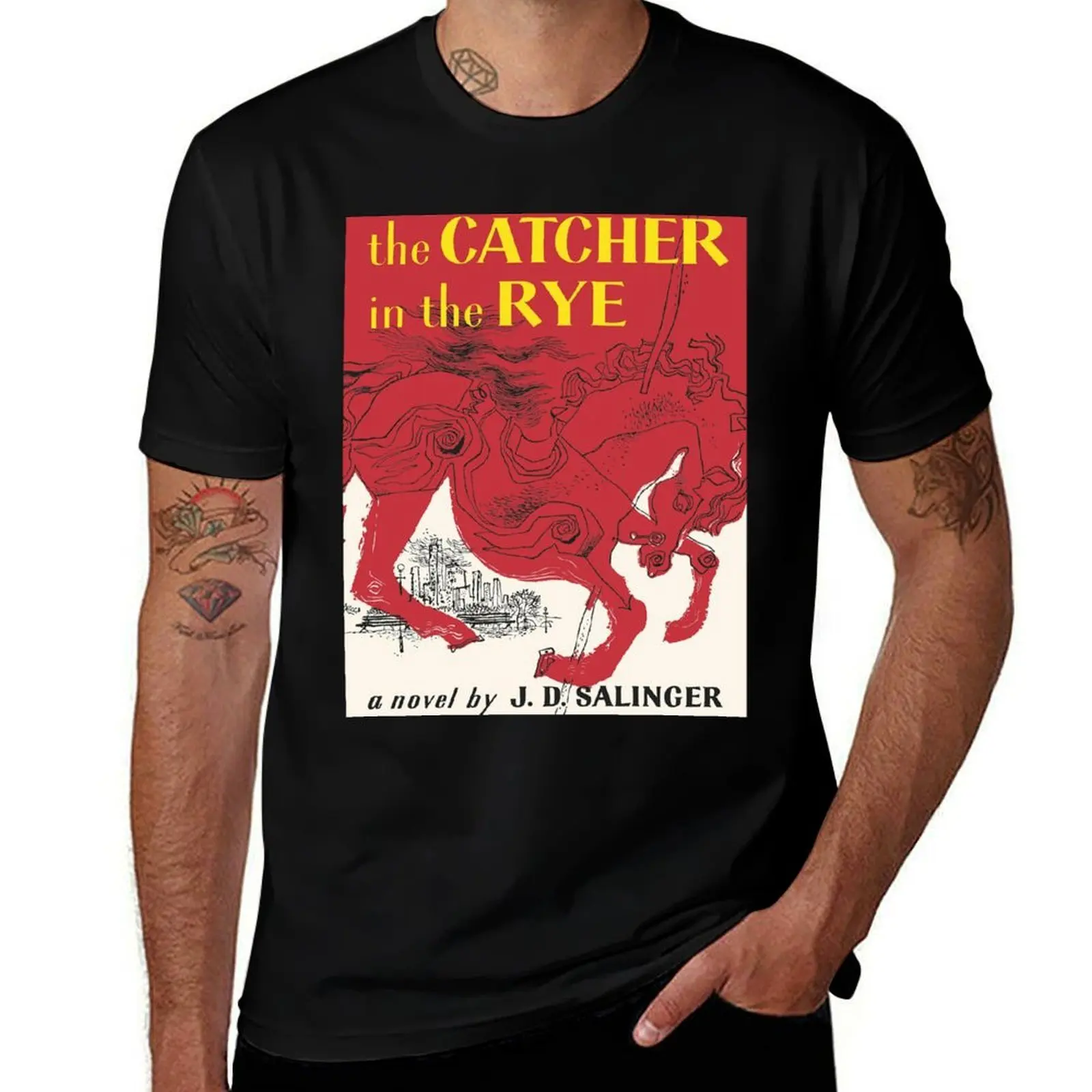 Catcher in the Rye Cover T-Shirt t shirts for man pack white T-Shirt
