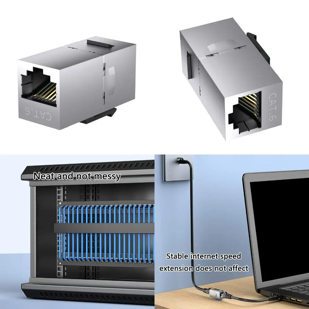

Compactly Shielded RJ45 Connectors RJ45 Coupler 10Gbps Data Transfer For Networking Panel Extension And Cable Management HX5E