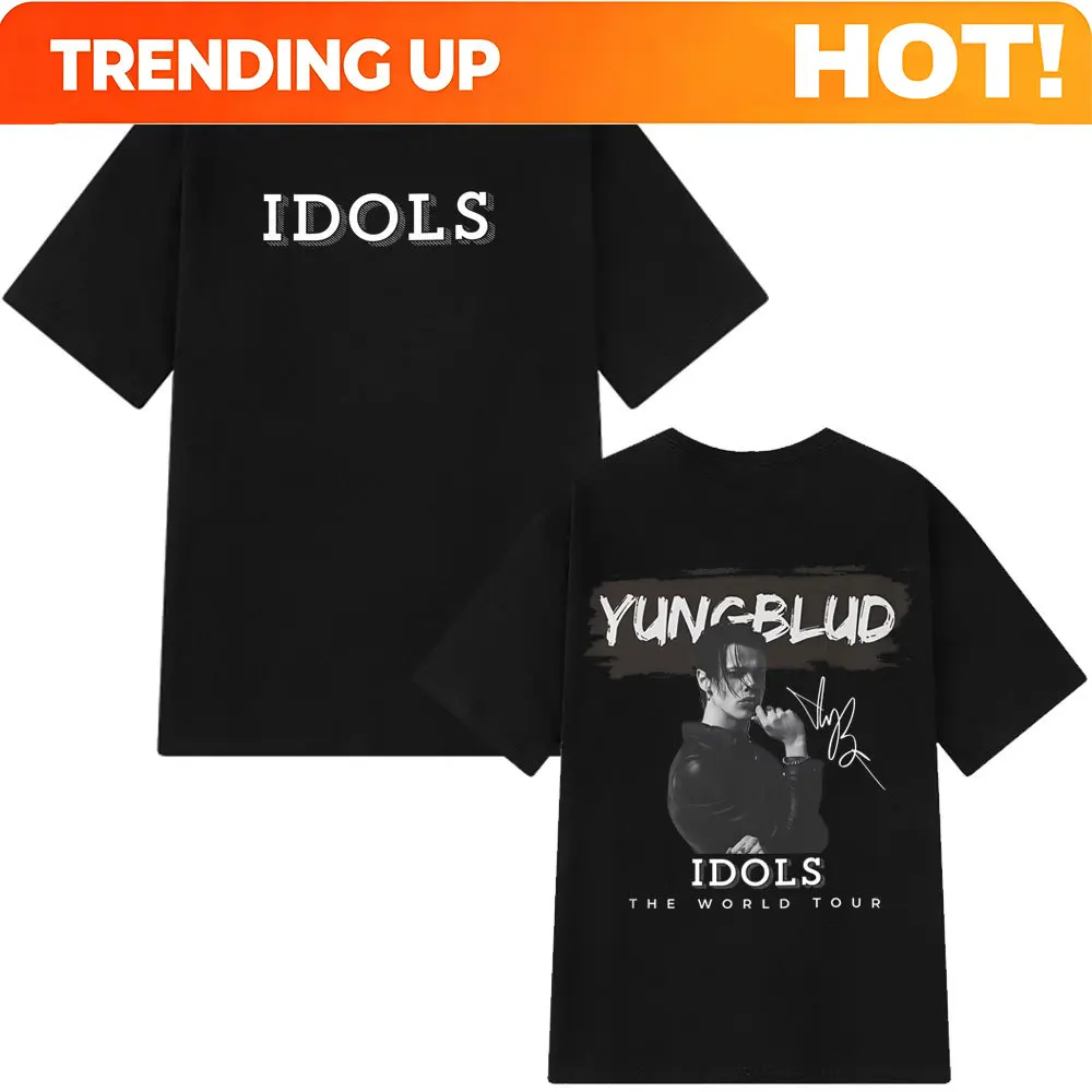 Customization Yungblud 2025 World Tour New Idols Vintage T-Shirt Men Women Punk Rock T Shirts Short-sleeved Cotton Hip-hop Overs